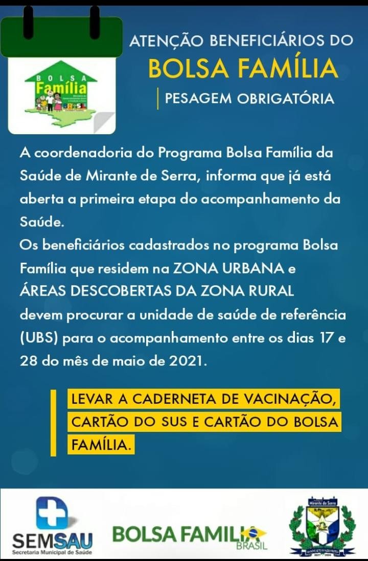 SEMASC convoca beneficiários do Bolsa família para recadastramento – Portal  de União