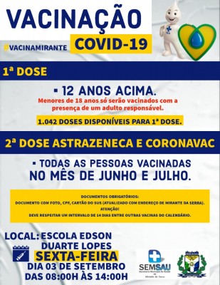 vacina dia 03 de setembro