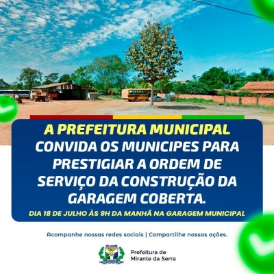 Ordem de Serviço da garagem coberta prefeitura