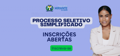 Processo Seletivo Simplificado de Mirante da Serra