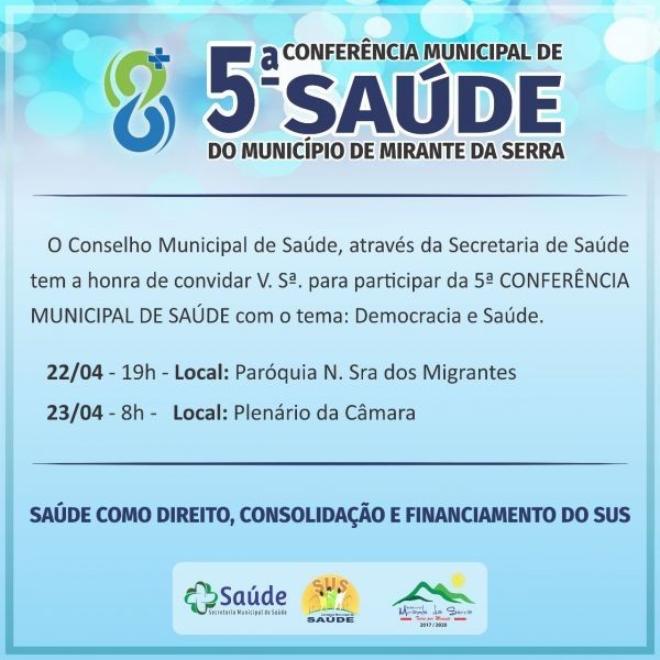 5ª Conferência de Saúde de Mirante da Serra